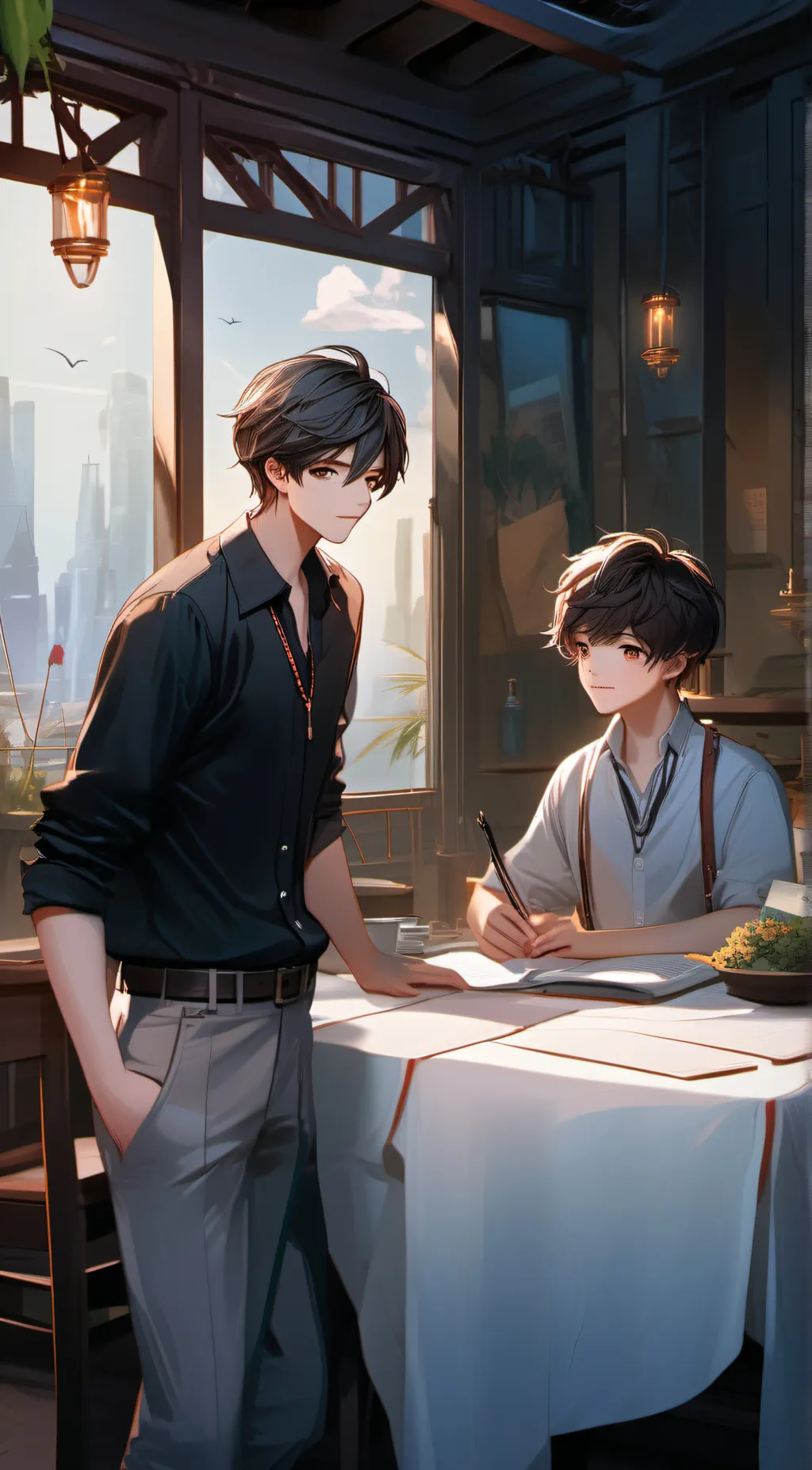 ai character: Alex & yandro background