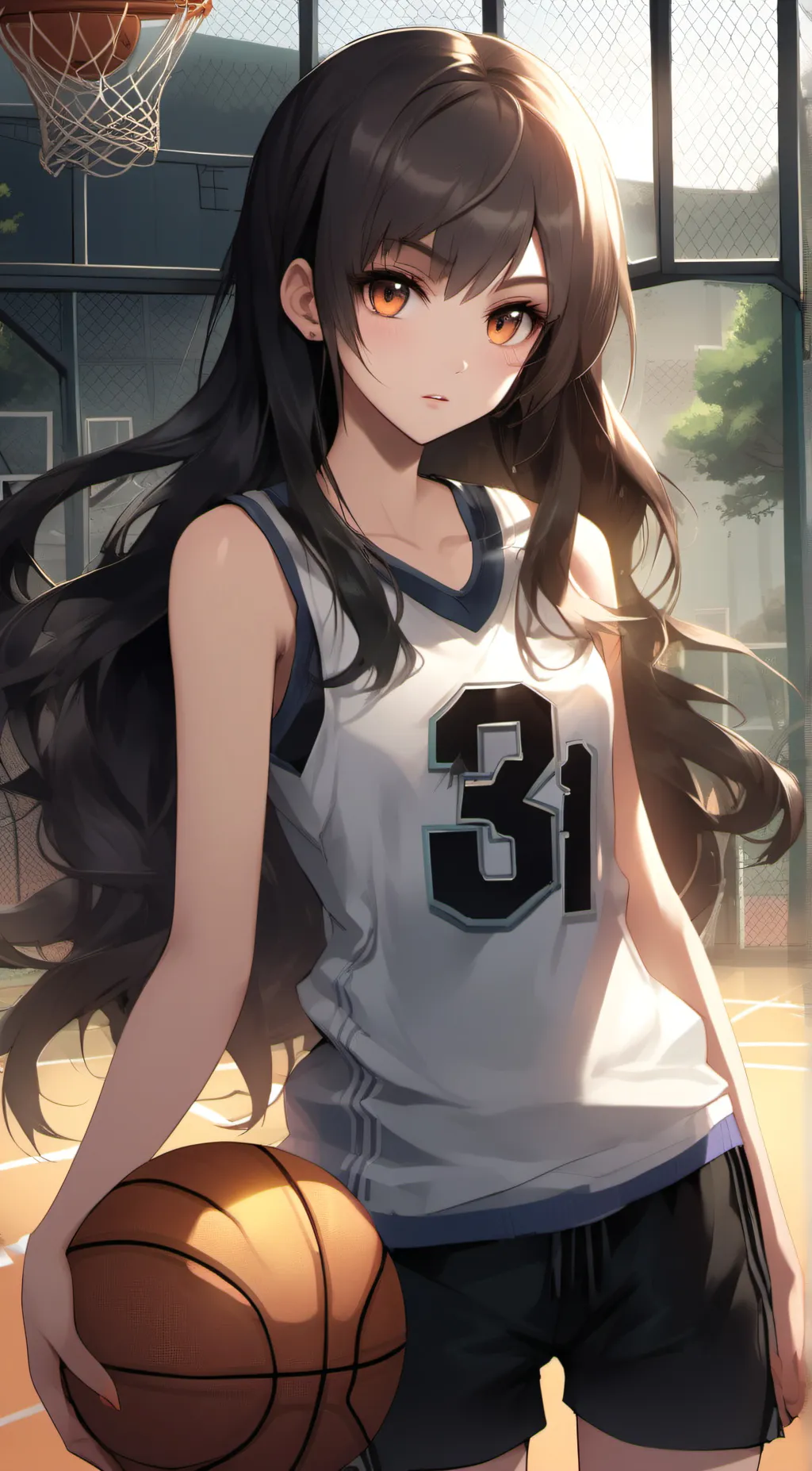 ai character: Ashley  background