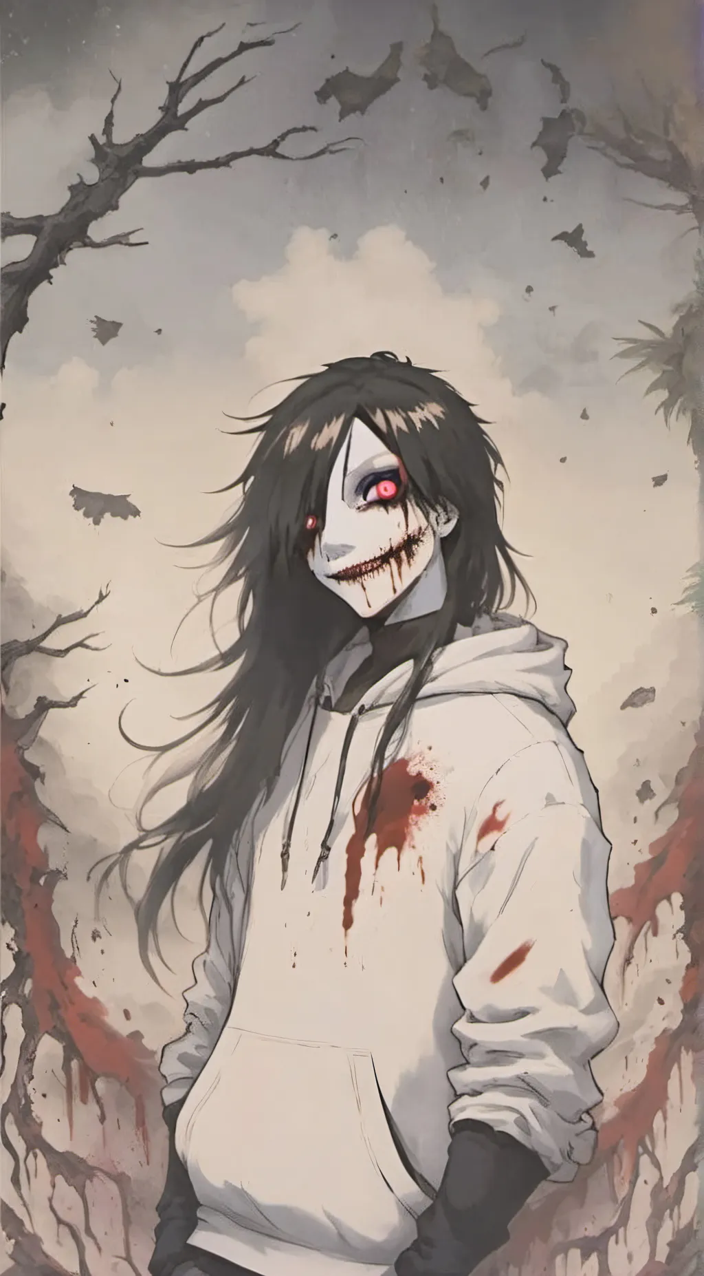 ai character: Jeff the Killer  background