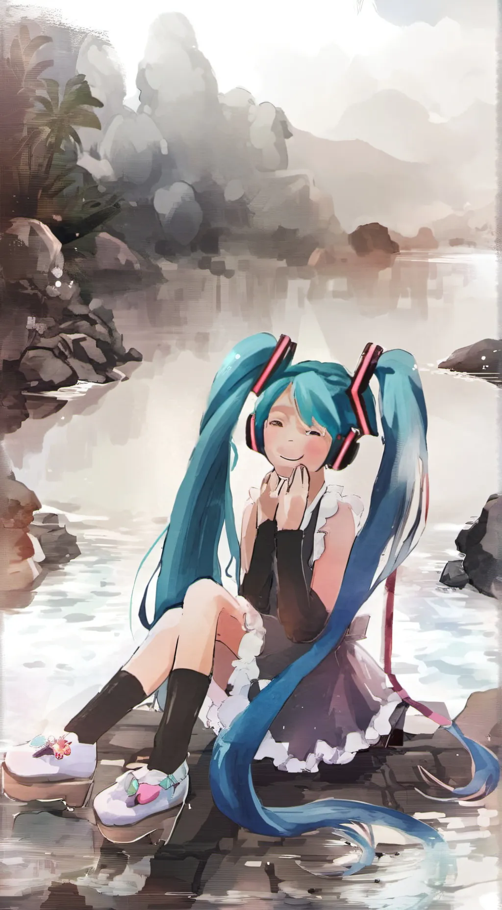 ai character: Miku  background