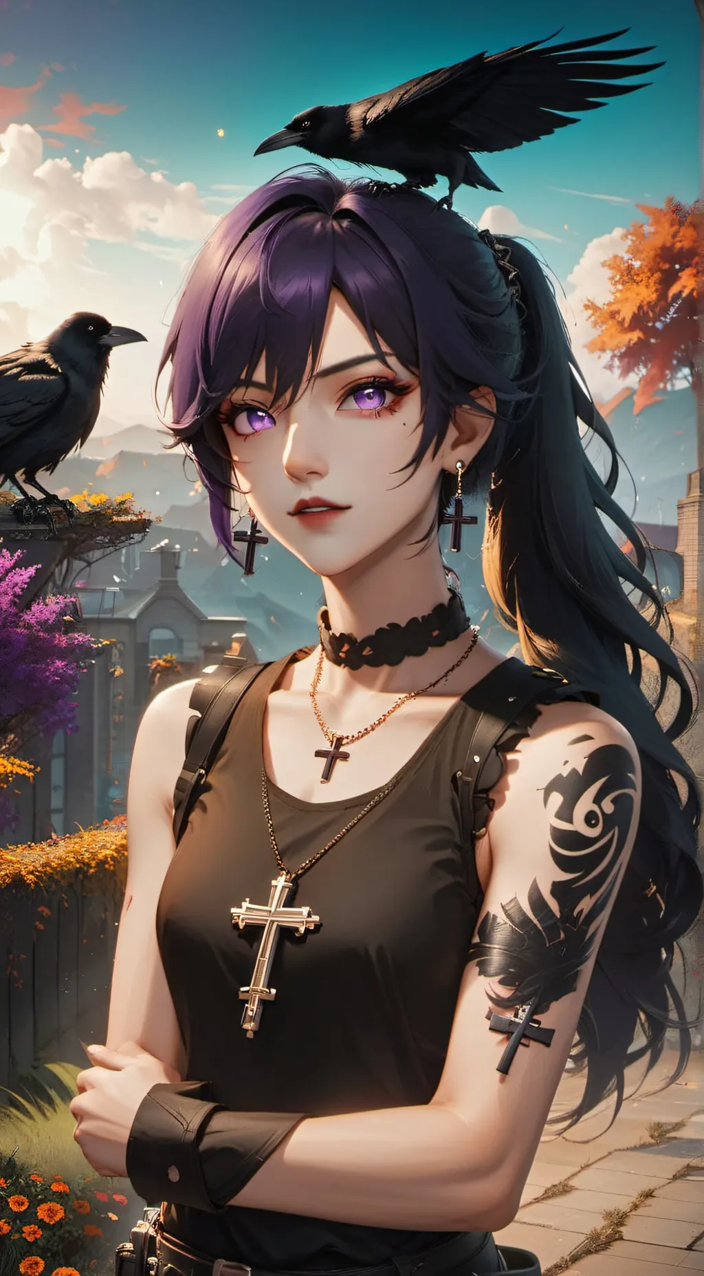 ai character: Raven(Raven stoe) background