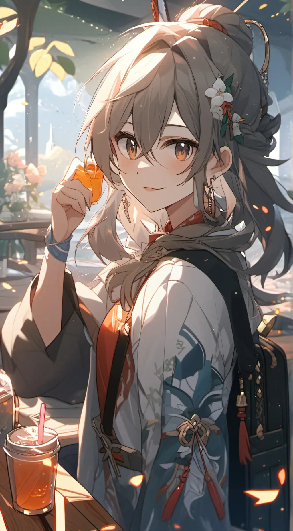 ai character: summer background