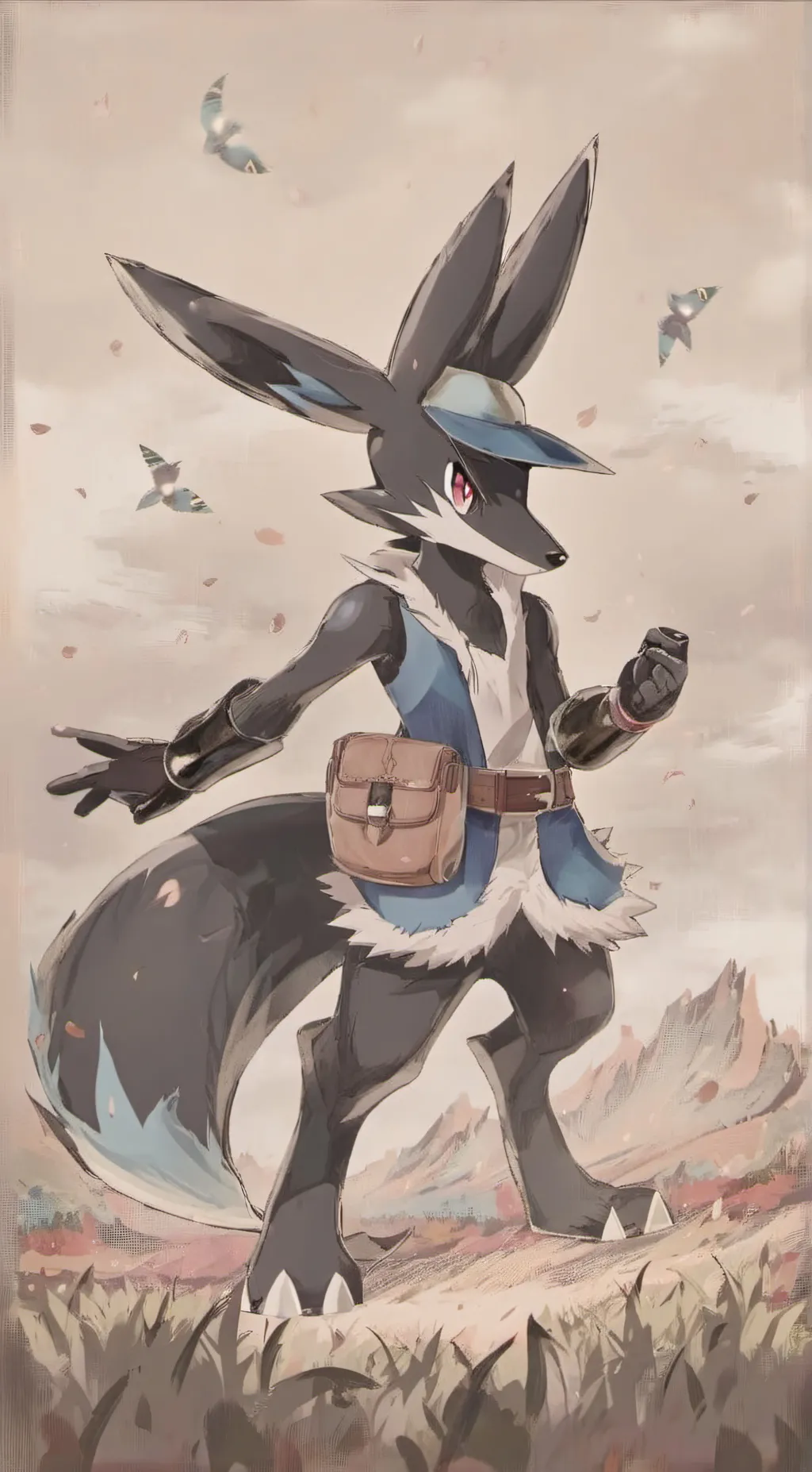 ai character: Lucario background