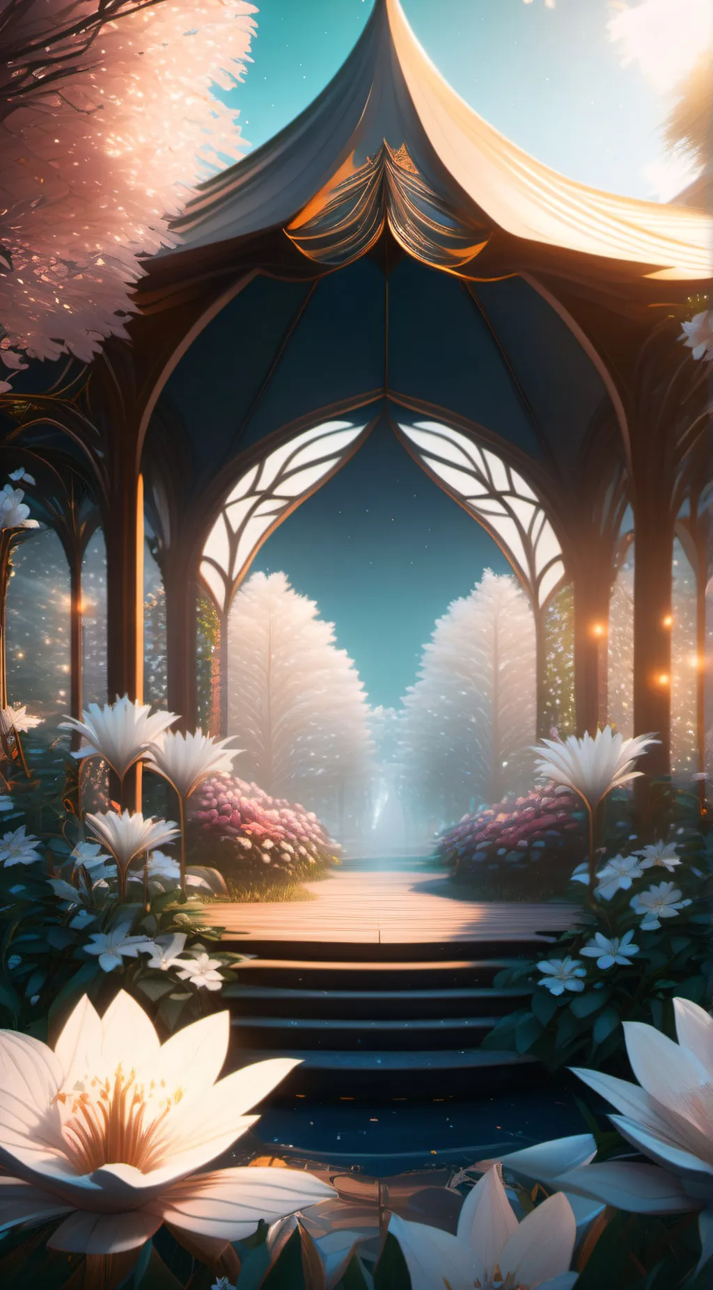 ai character: Enchanted Garden background