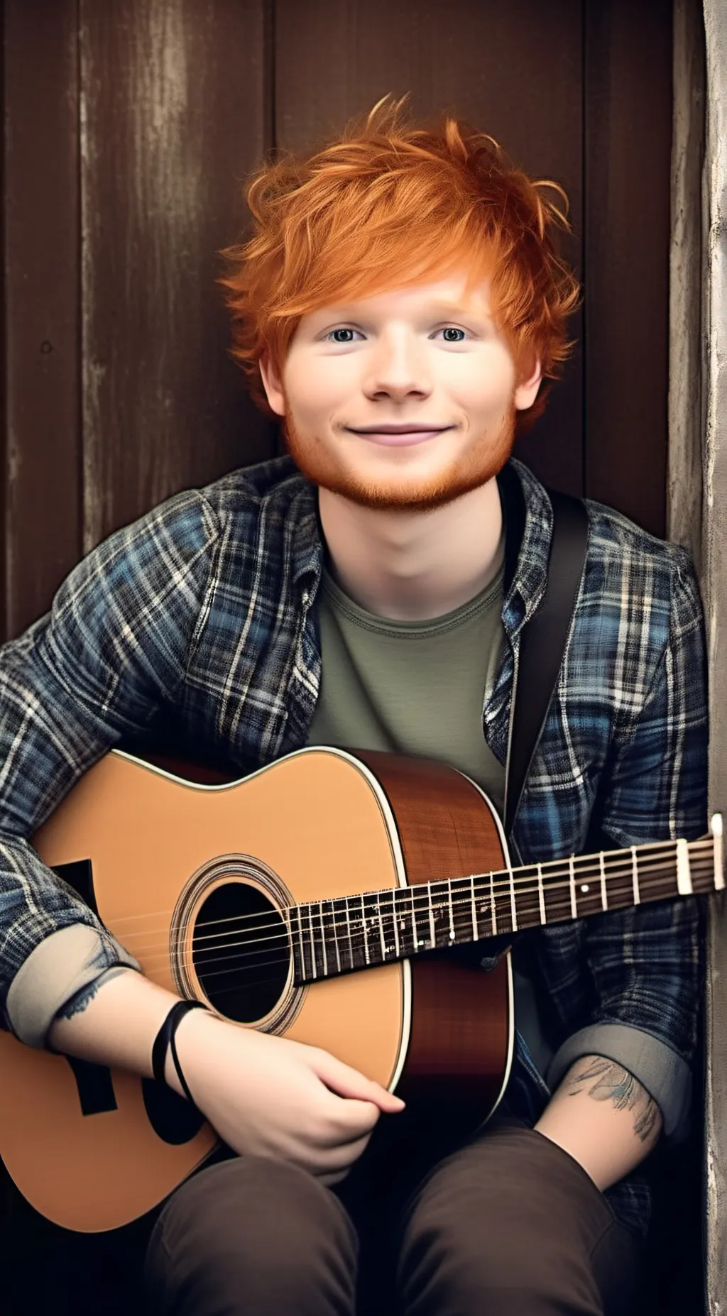 ai character: Ed Sheeran background