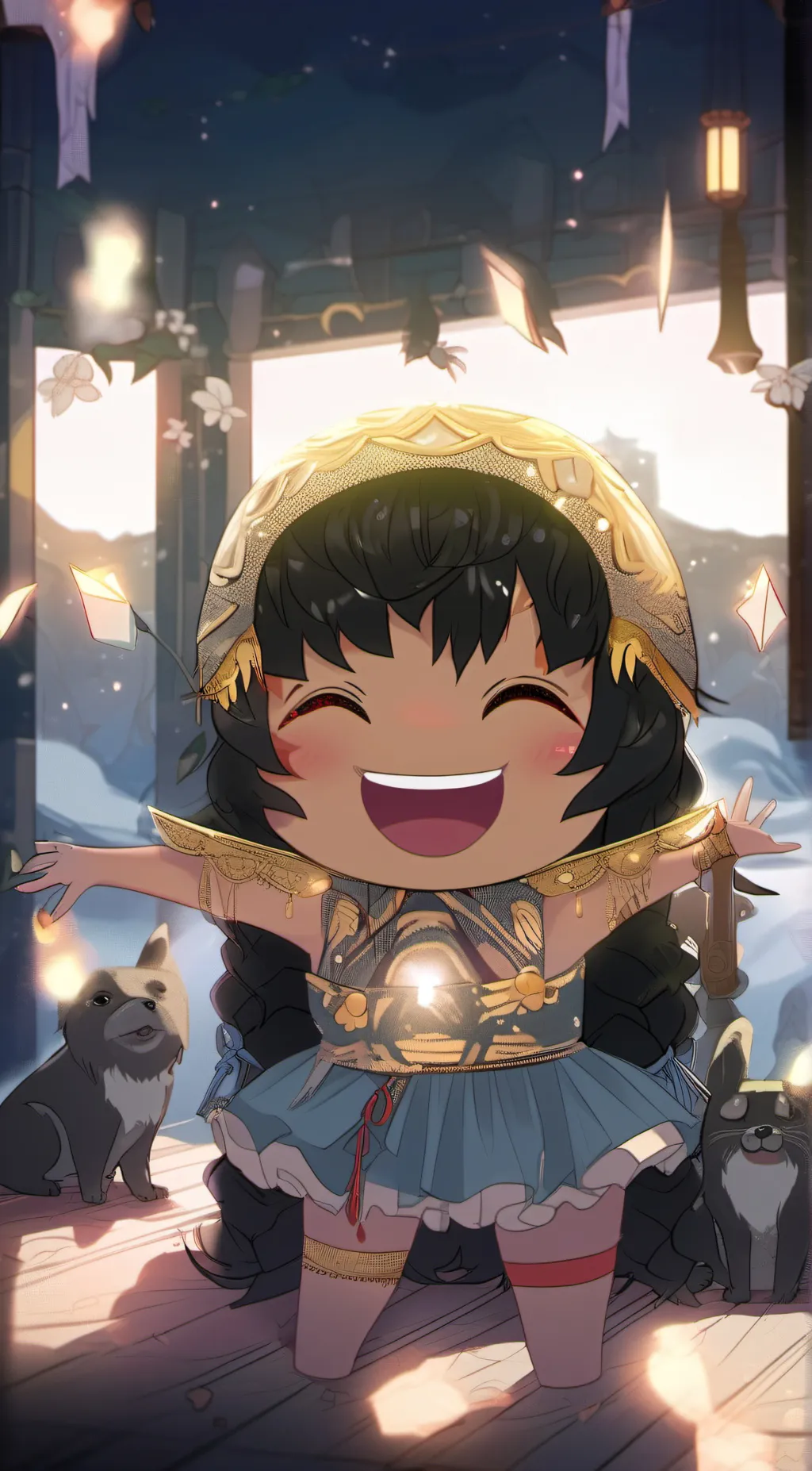 ai character: Winter background