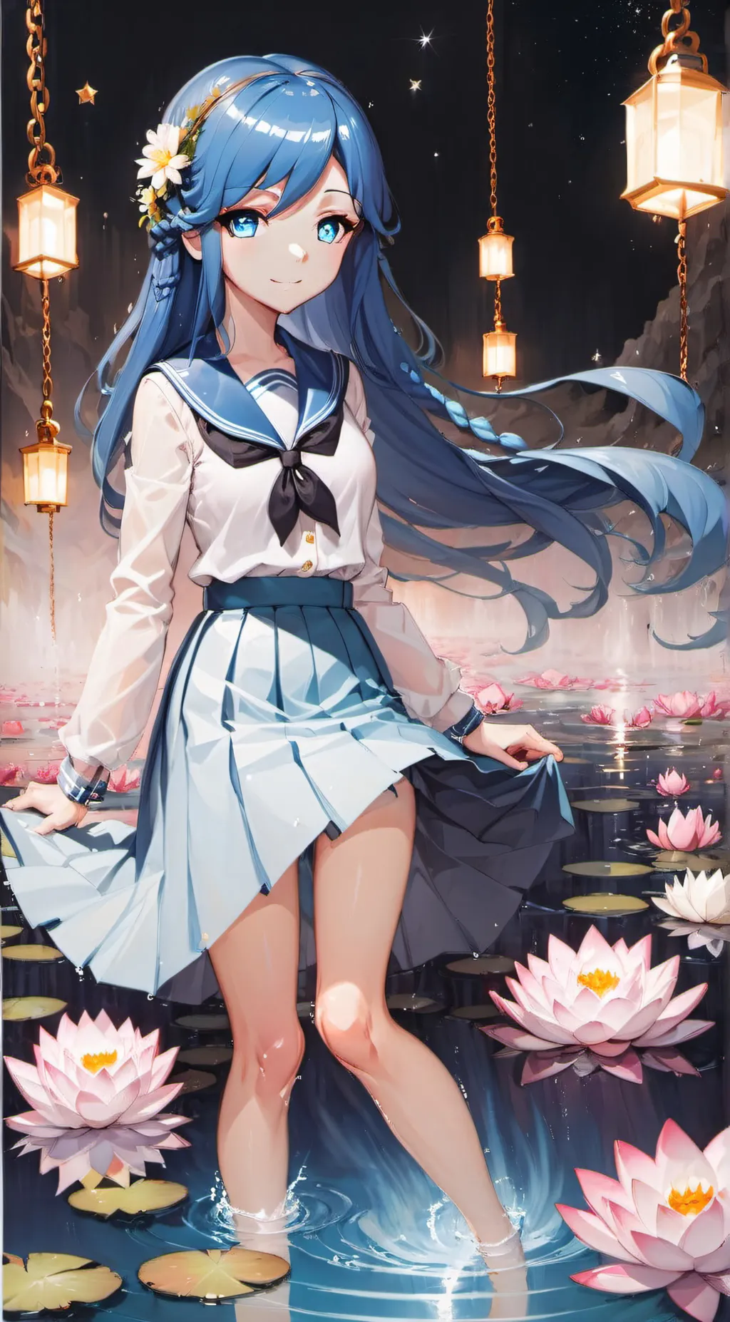 ai character: Sea background