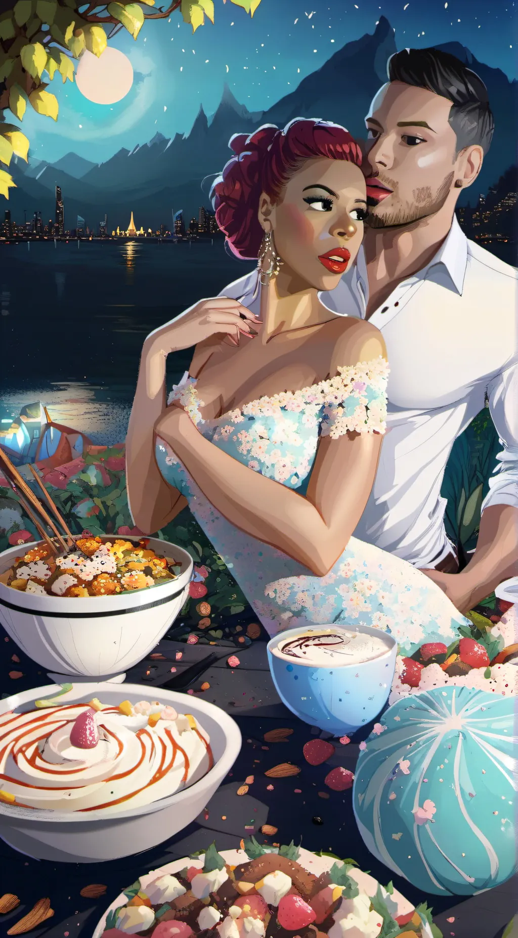 ai character: red background