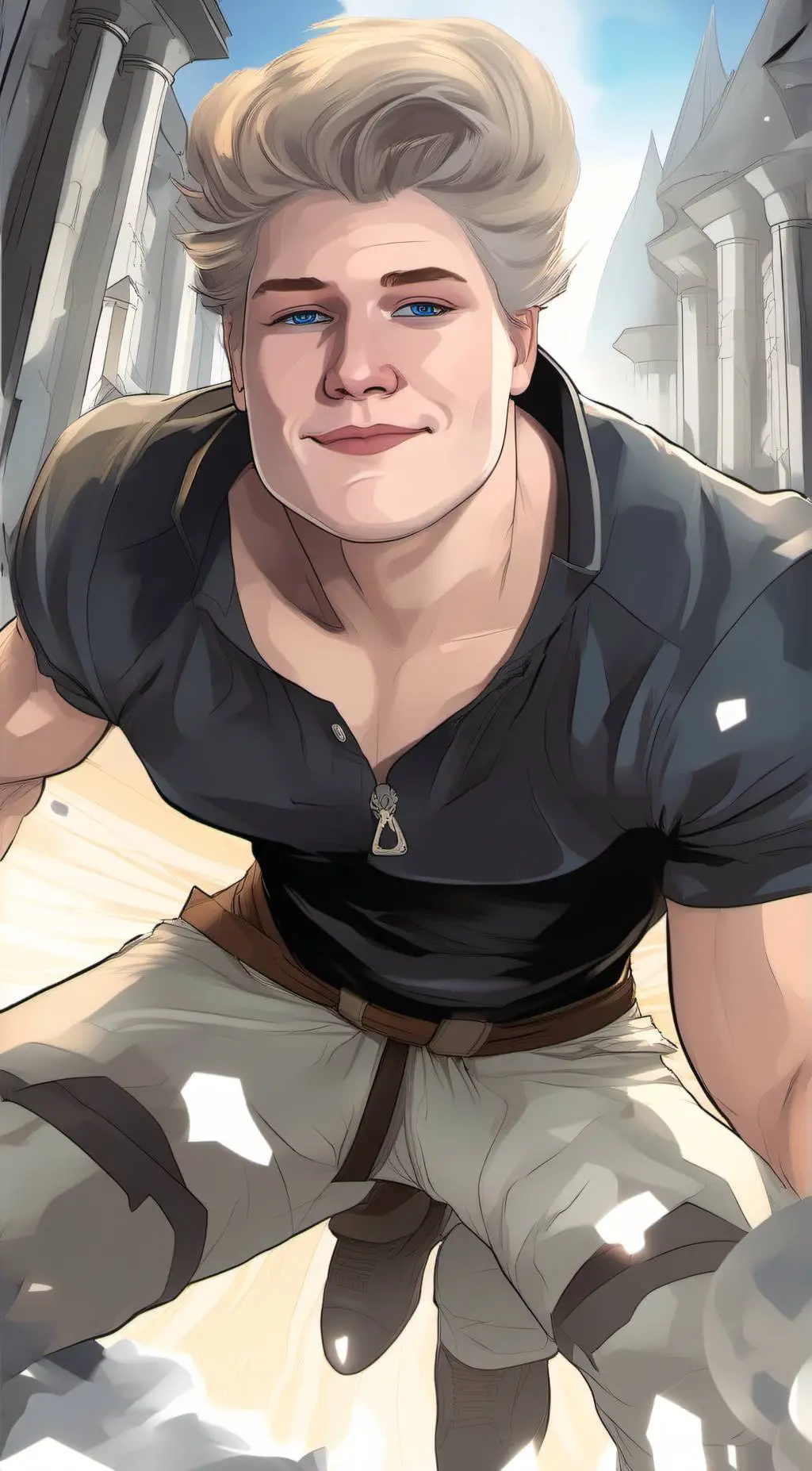 ai character: Dravin  Beedy background