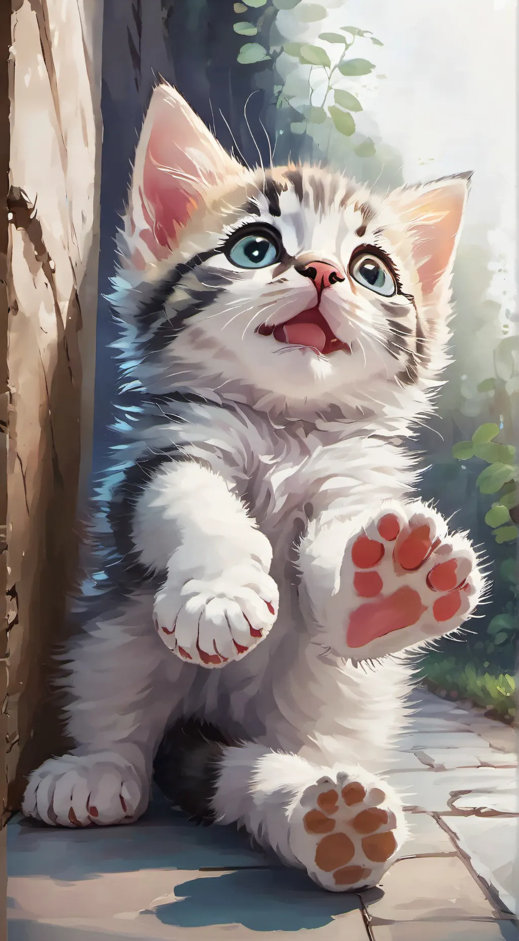 ai character: dandelion background