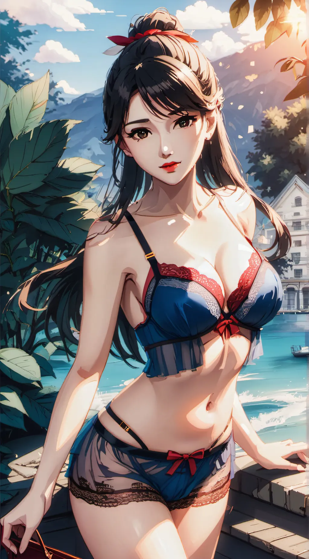 ai character: Magic lingerie background