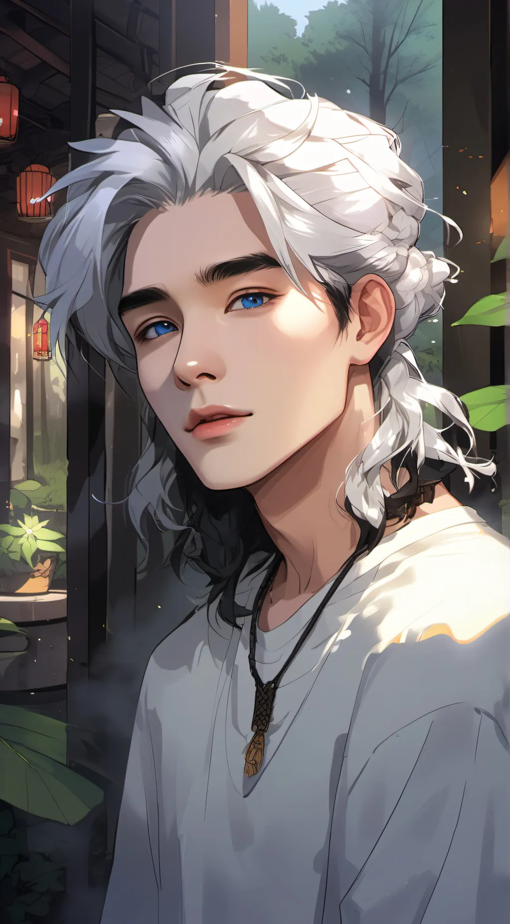 ai character: Snow background