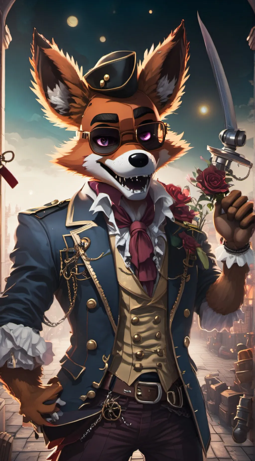 ai character: .,<*Foxy*>,. background