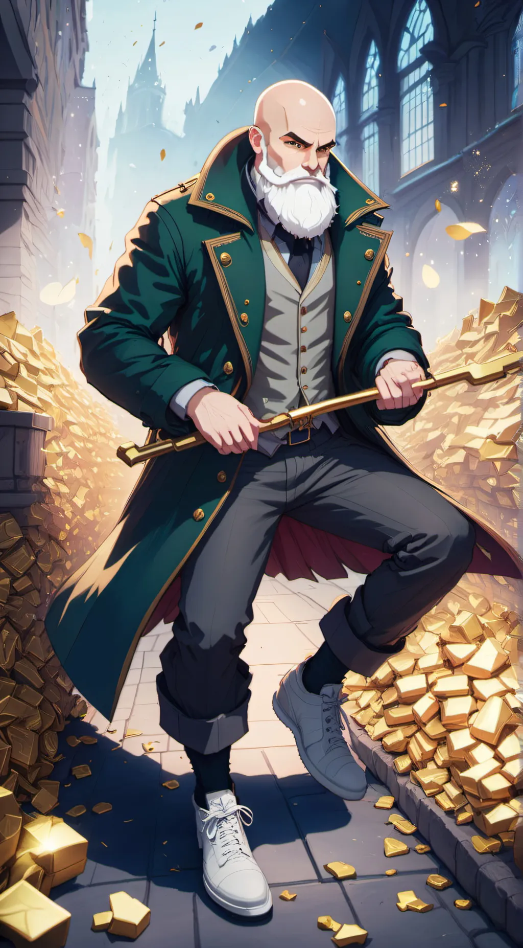 ai character: Human Scary Larry background