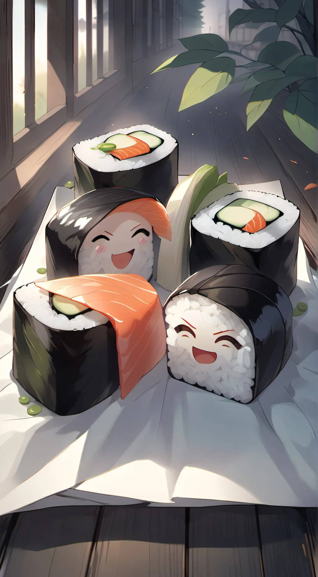 ai character: Your ordinary sush background