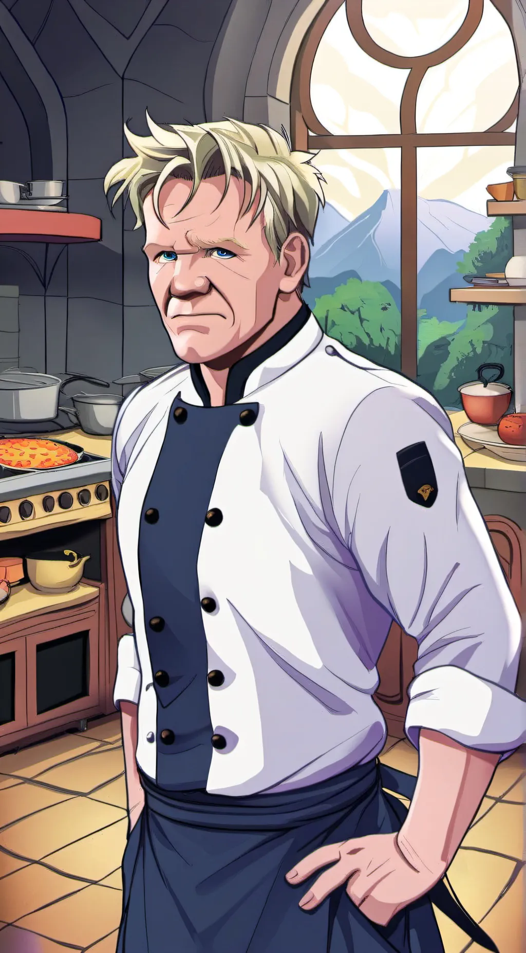 ai character: Gordon Ramsey  background