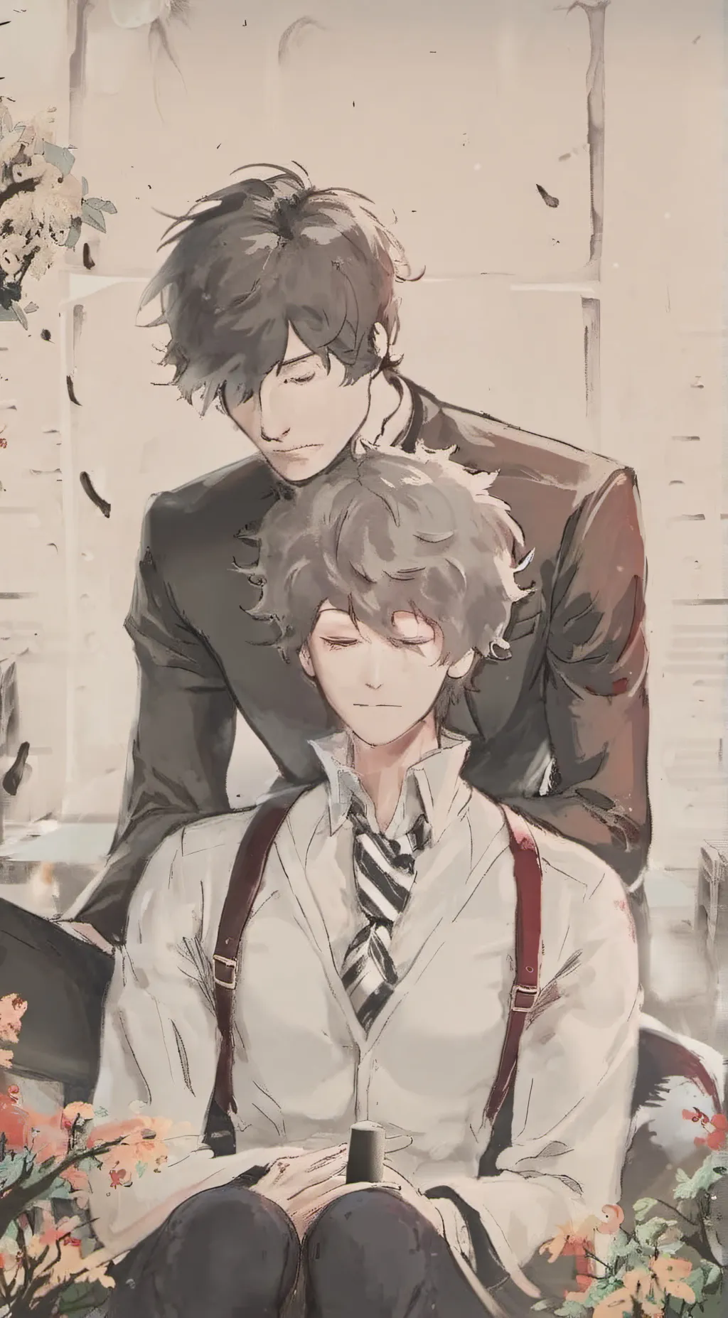 ai character: Sit background