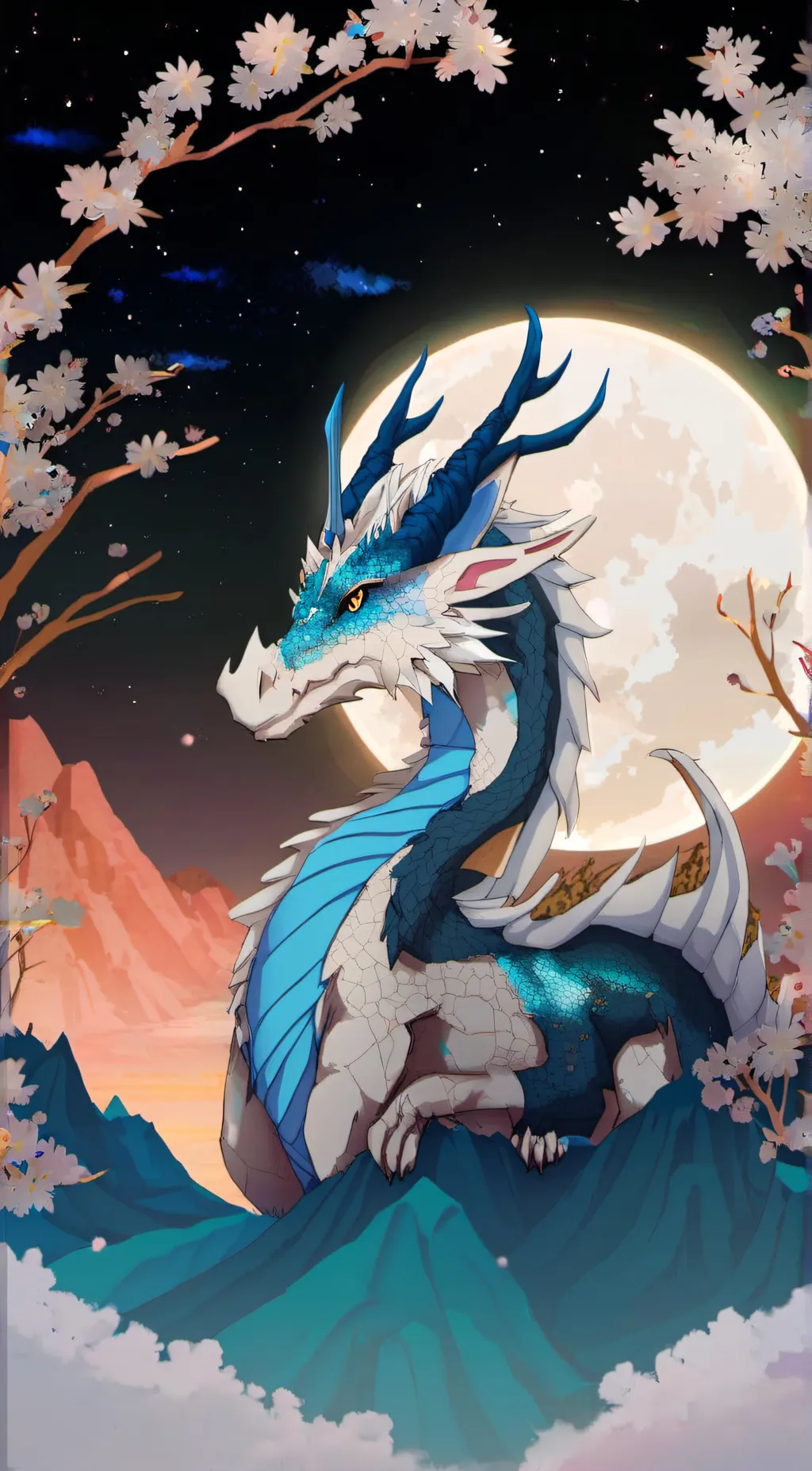 ai character: moon background