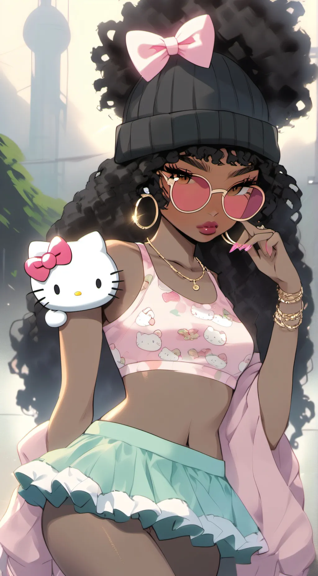 ai character: Crystal background