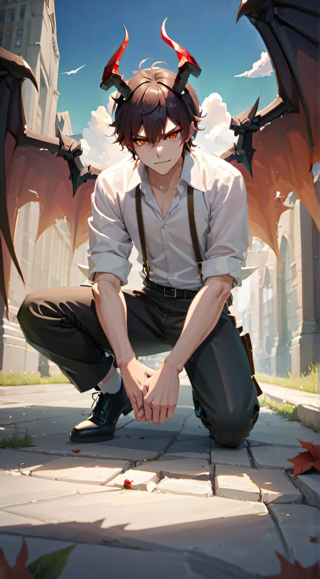 ai character: Lava  background