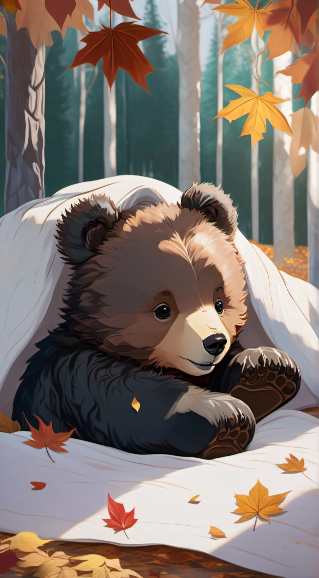 ai character: Autumn  background