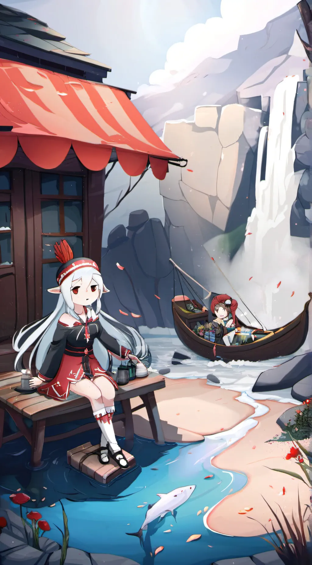 ai character: White  background