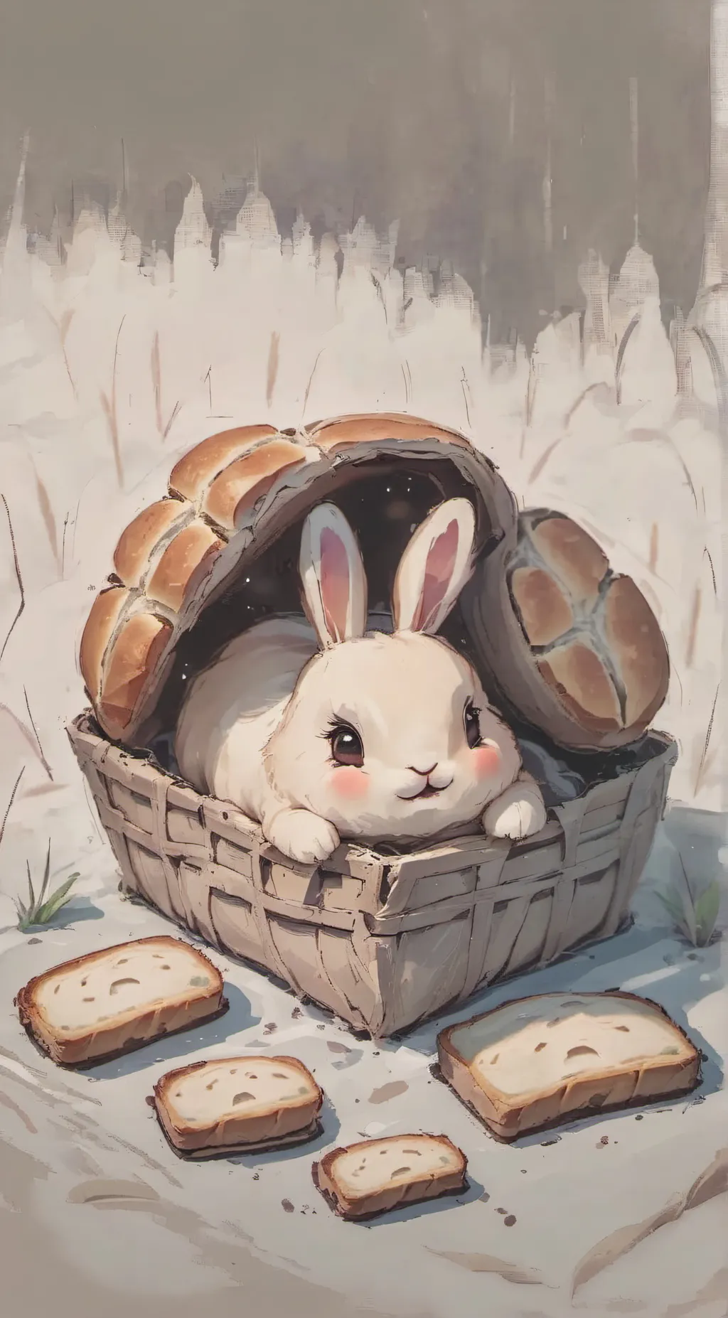 ai character: bun bun background