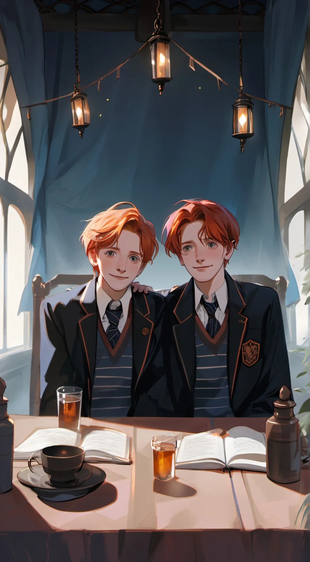 ai character: Fred & George background