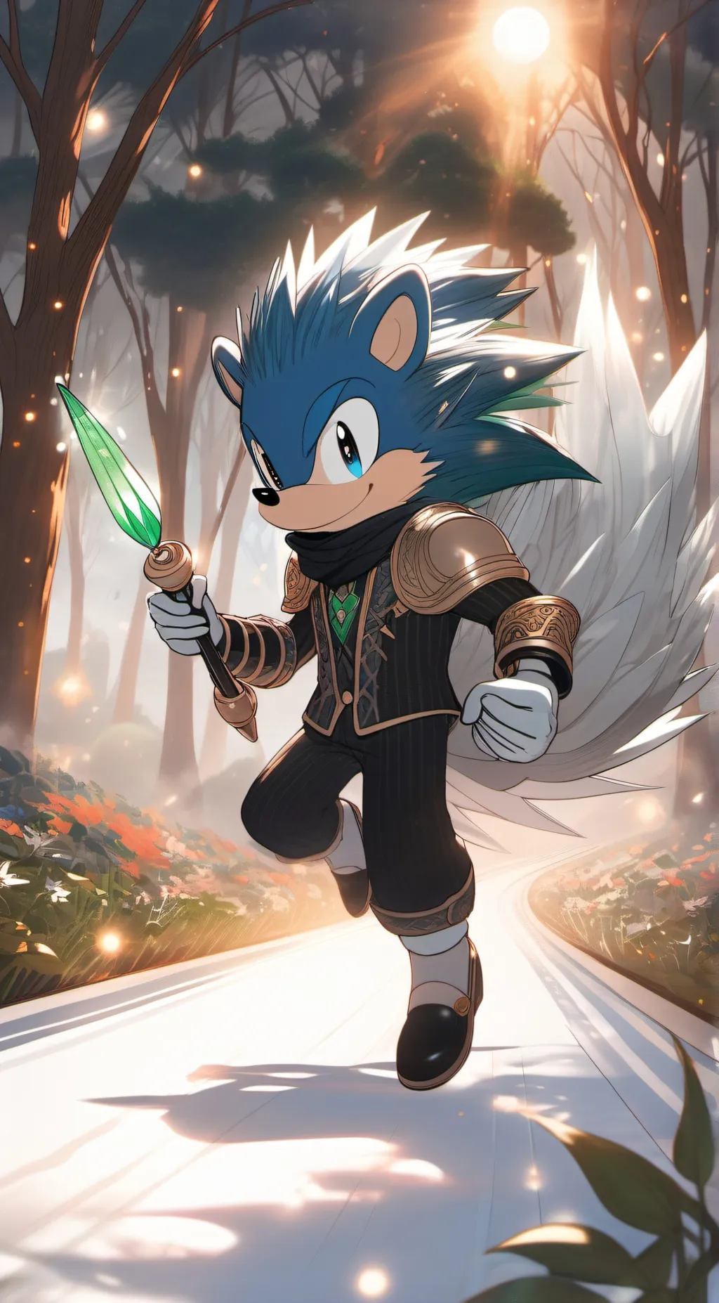 ai character: sonic  background