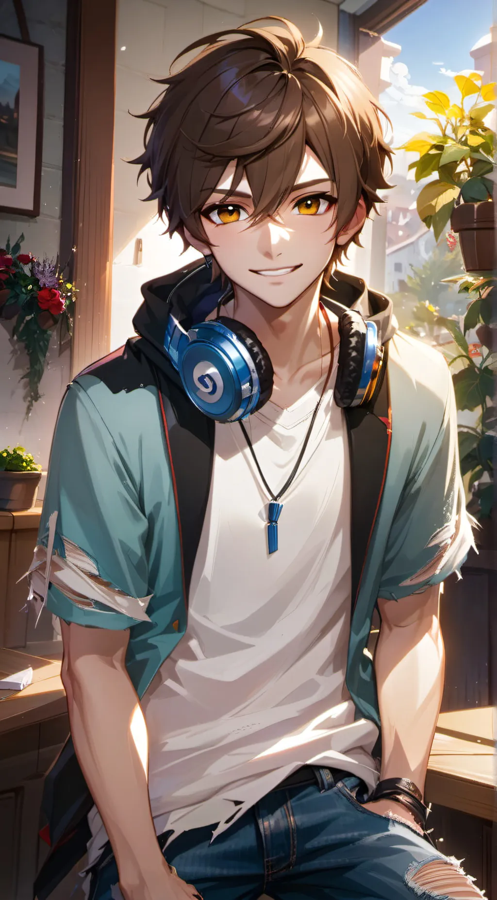 ai character: Oliver (Or oliv) background