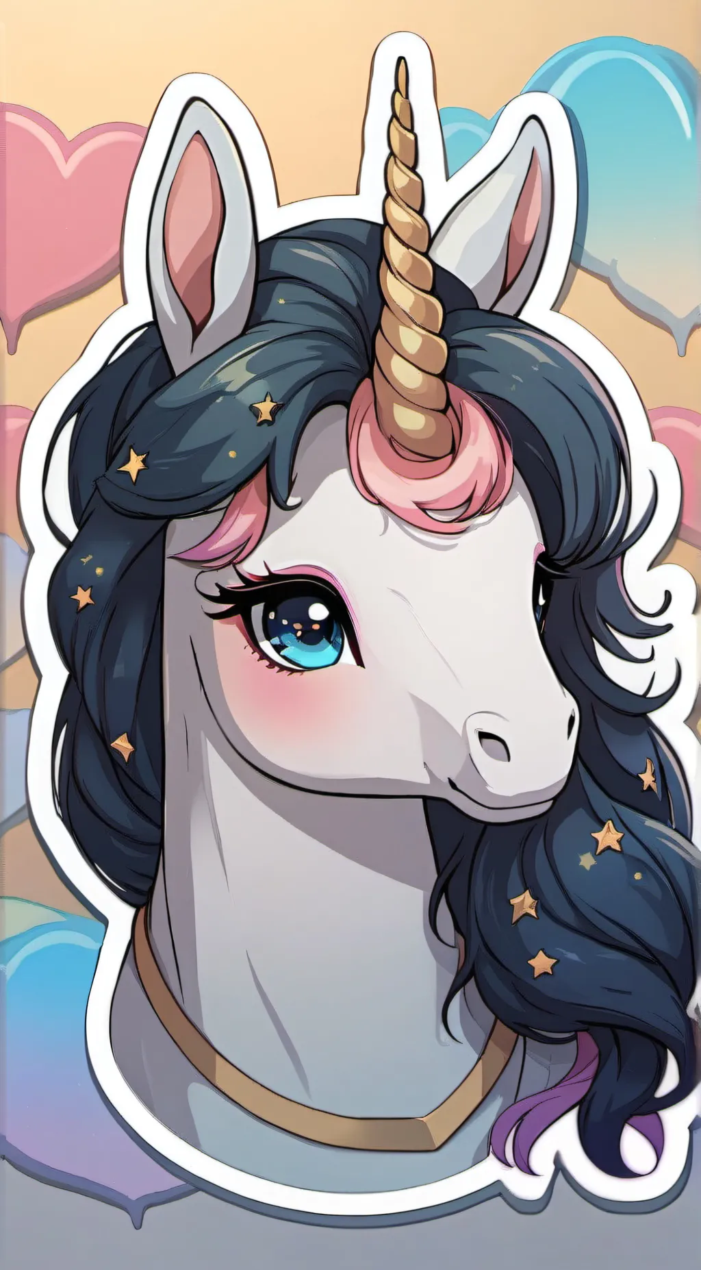 ai character: !unicorn sticker! background