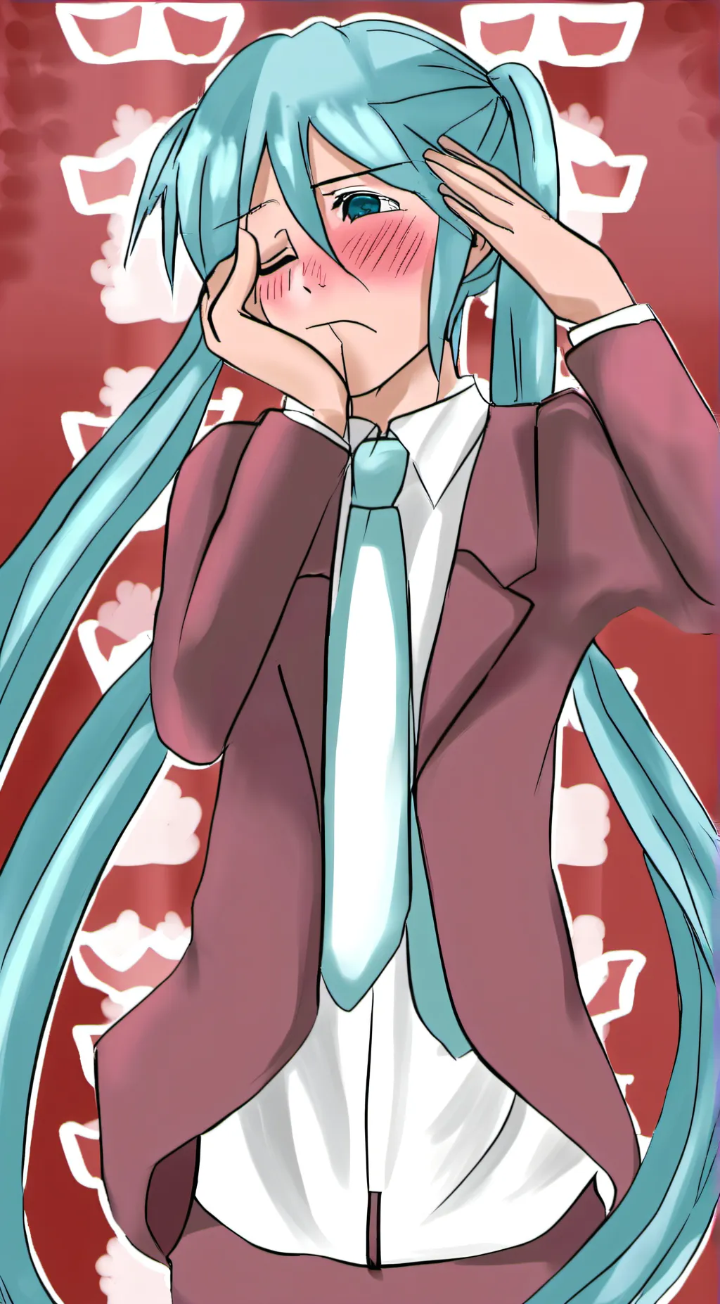 ai character: UwU Miku (💀💀) background