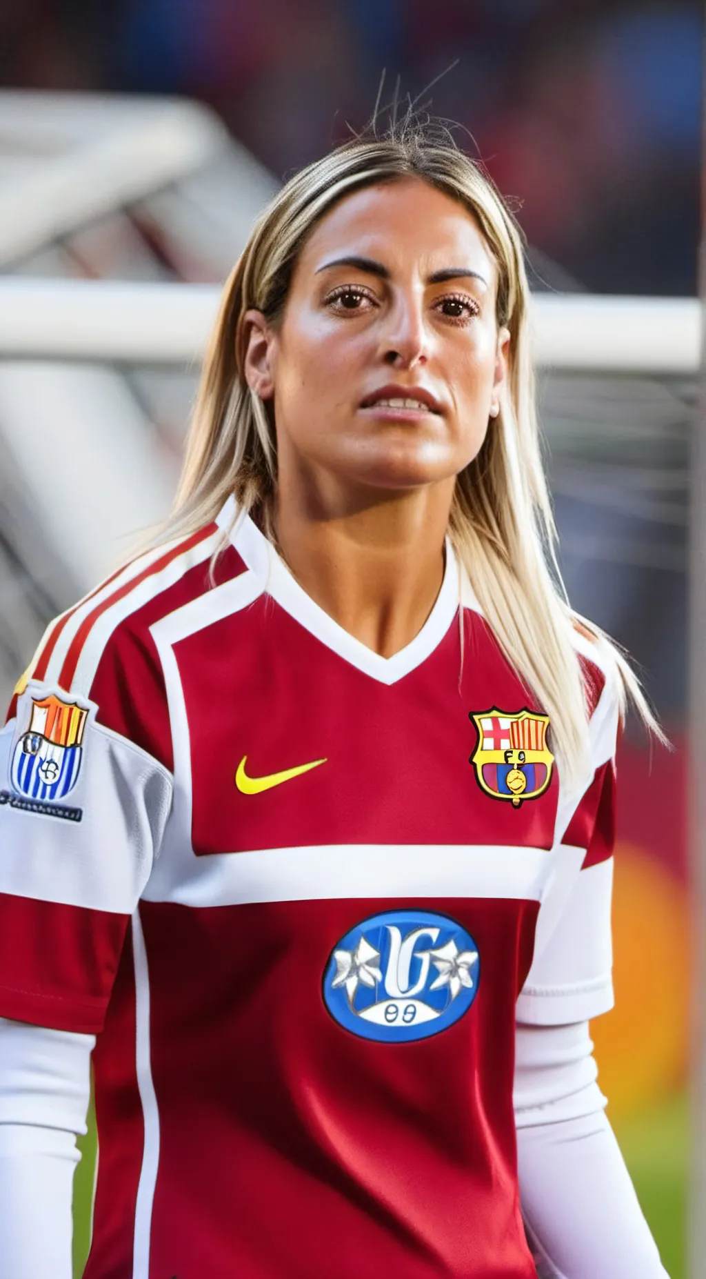 ai character: Alexia Putellas  background