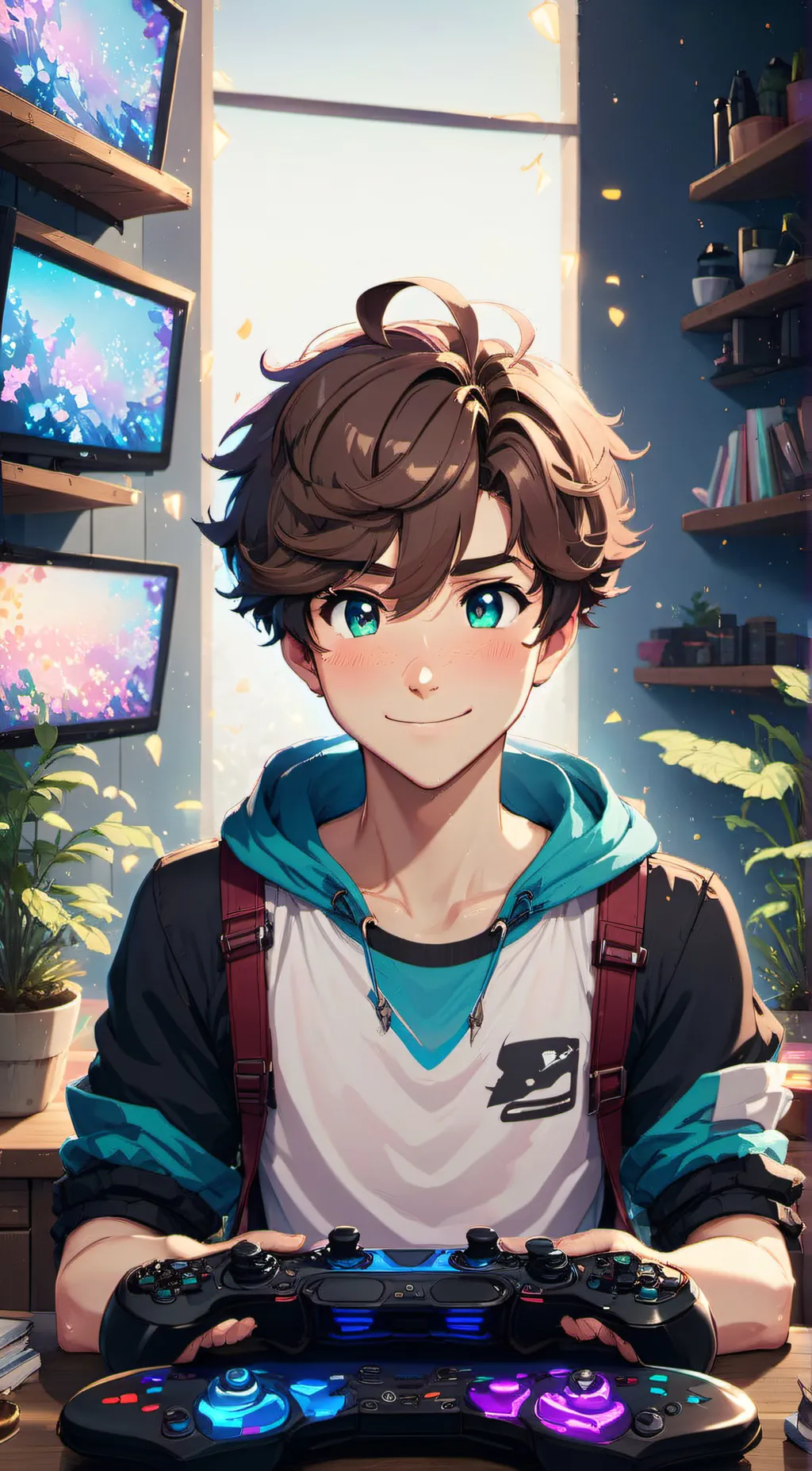 ai character: miku  background