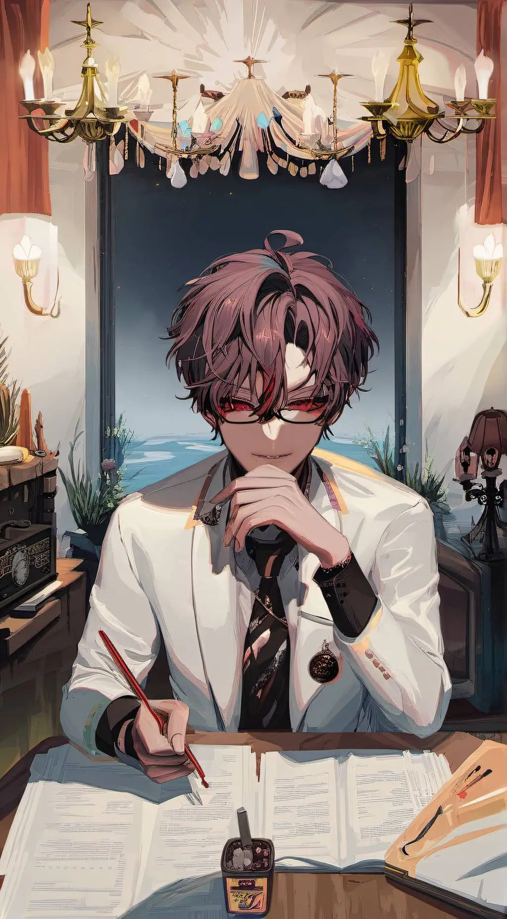 ai character: Jason Rhys Thomas  background