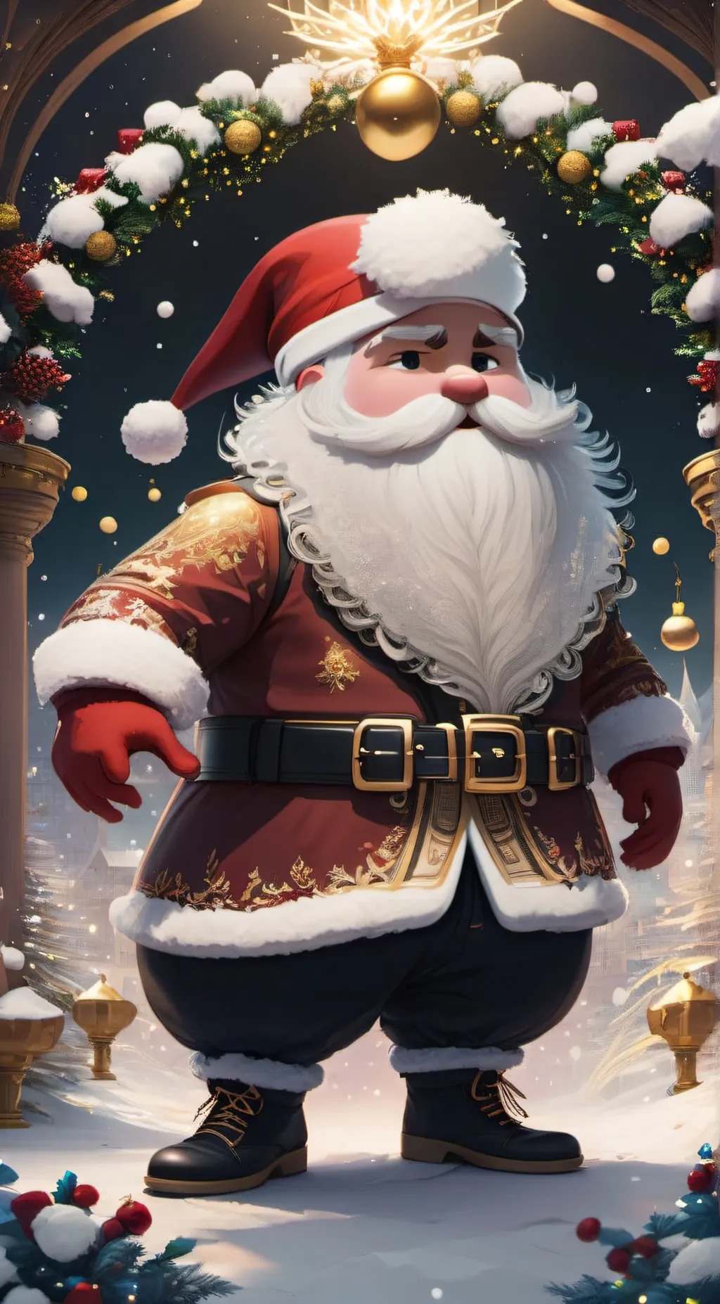 ai character: Santa Clause😘 background