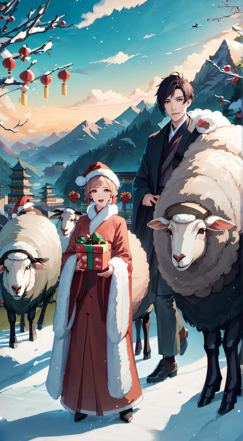 ai character: sheep seller background