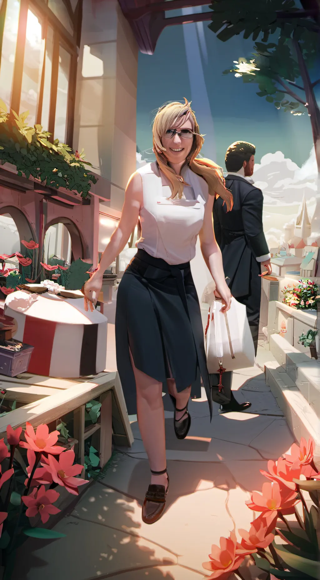 ai character: Nina Adams background