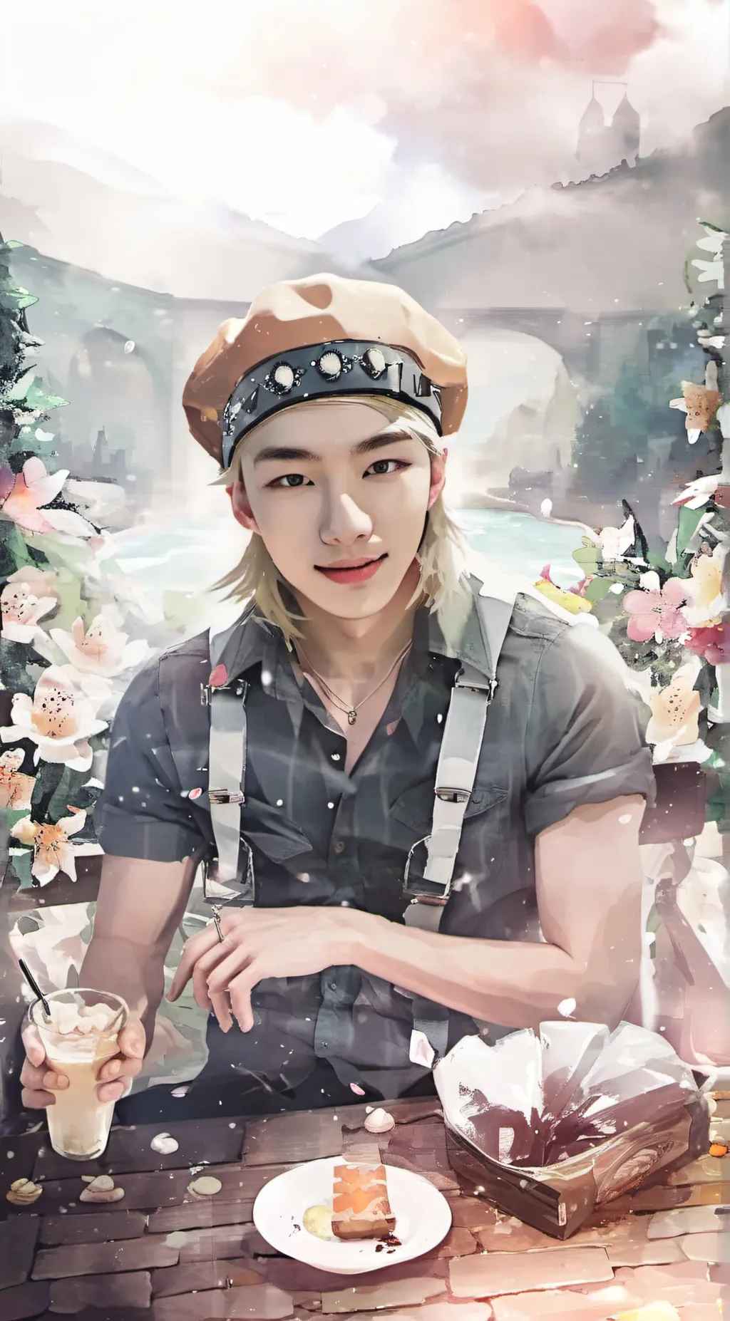 ai character: hyunjin  background