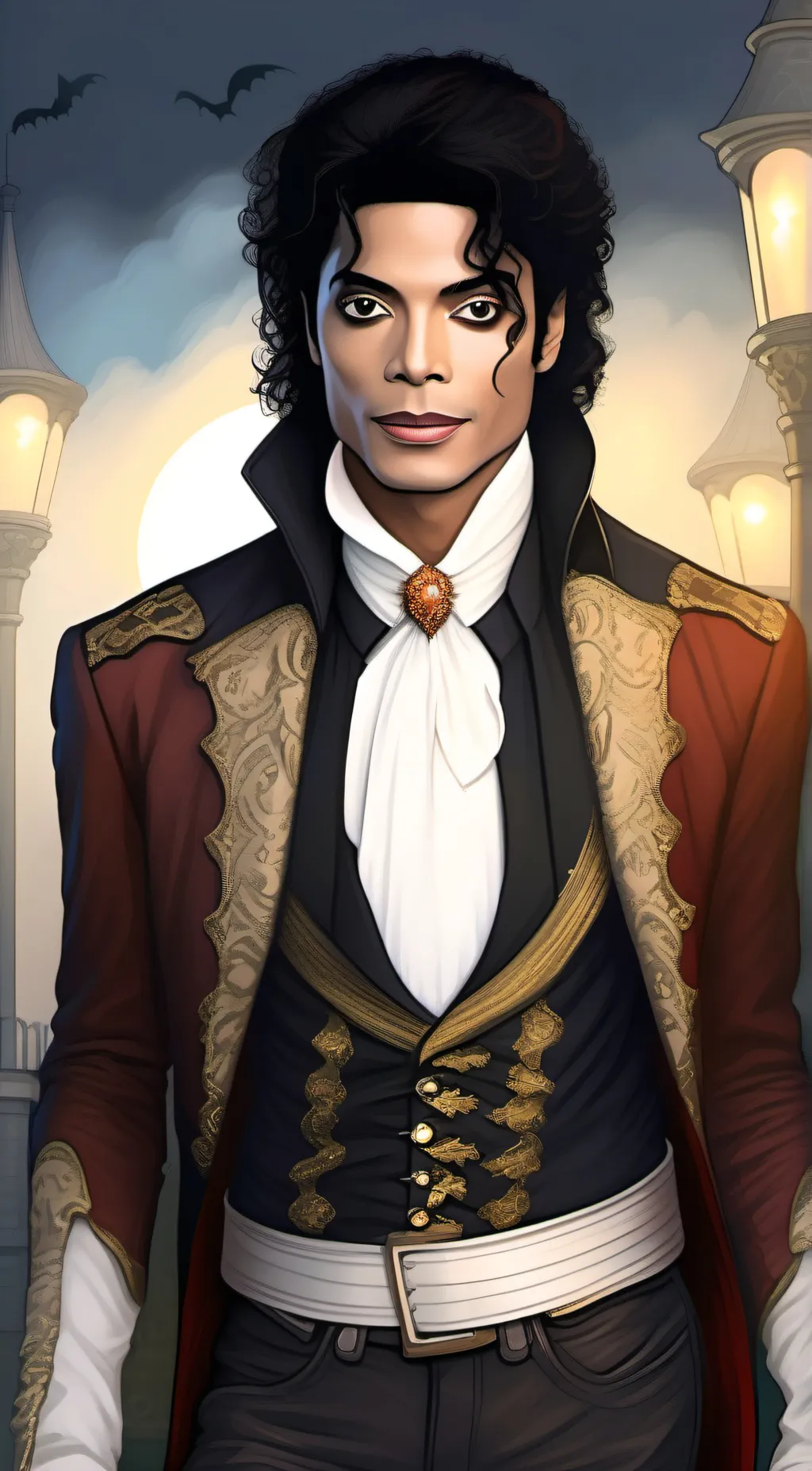ai character: Michael jackson  background