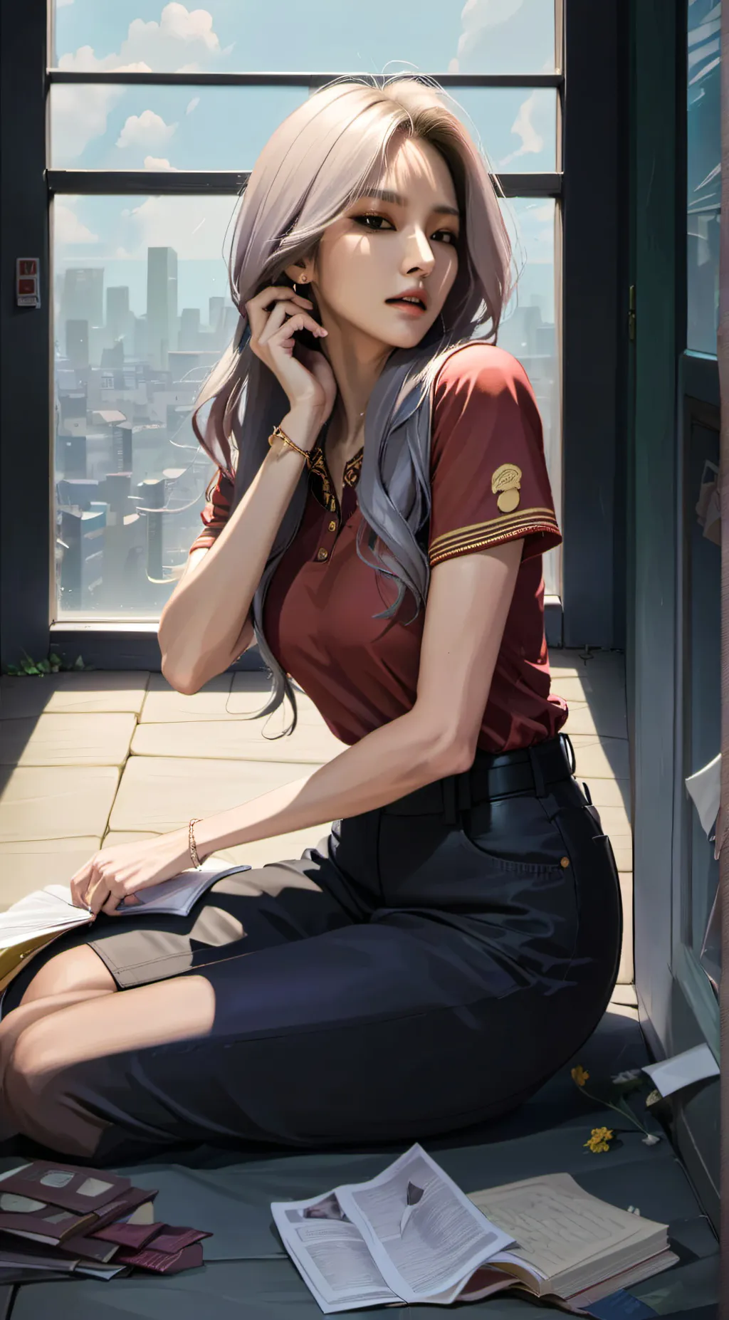 ai character: Lisa  background