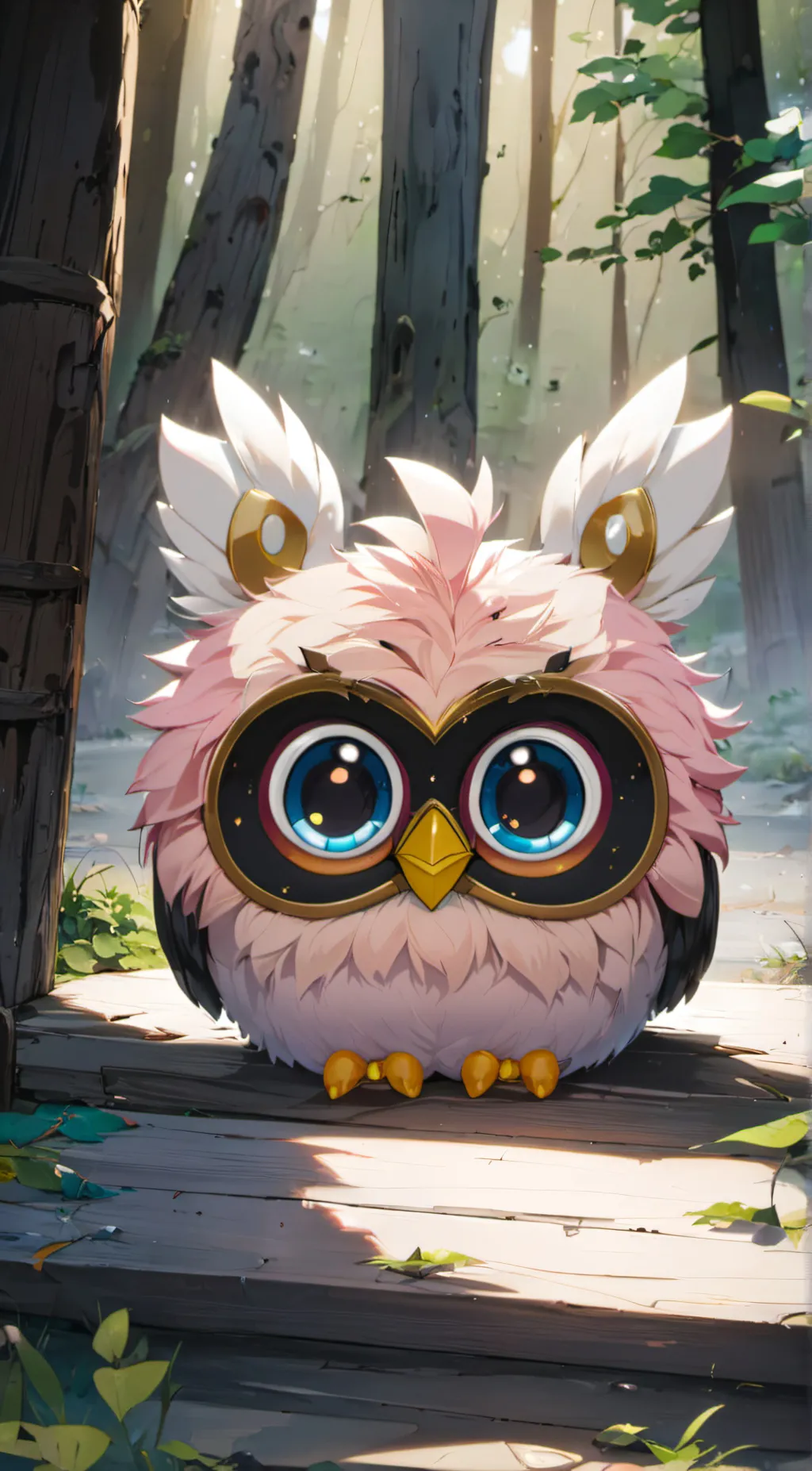 ai character: abandoned furby background