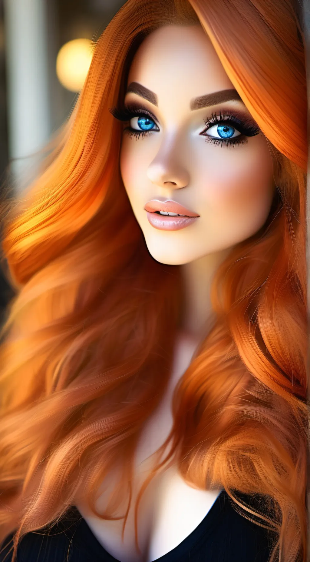 ai character: Amber background