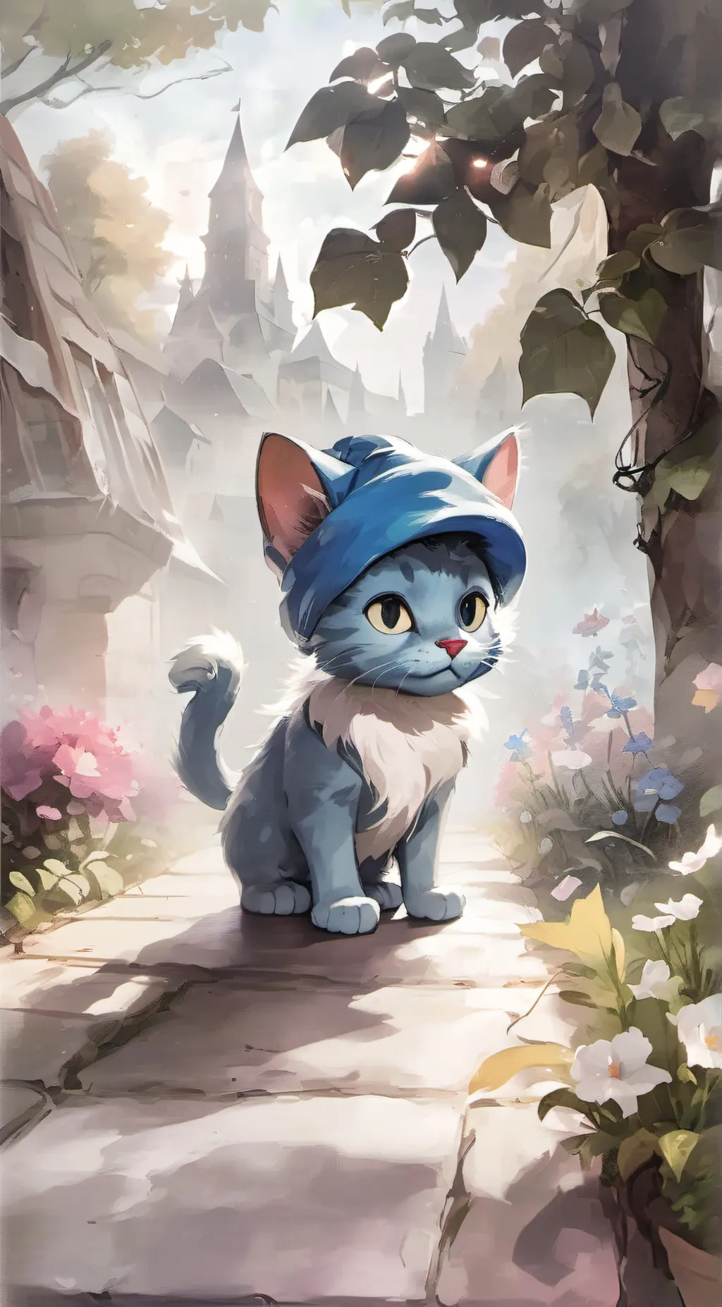 ai character: Smurf Cat background