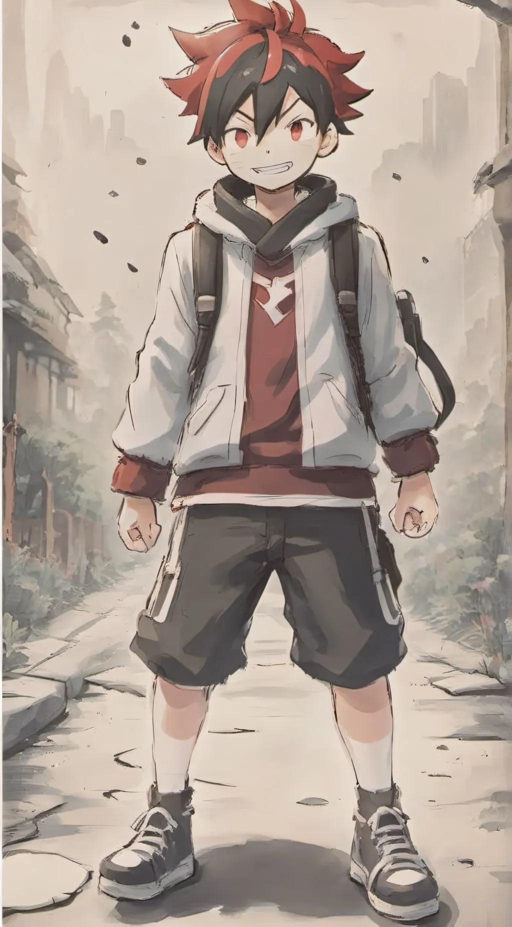 ai character: shoto todoroki background