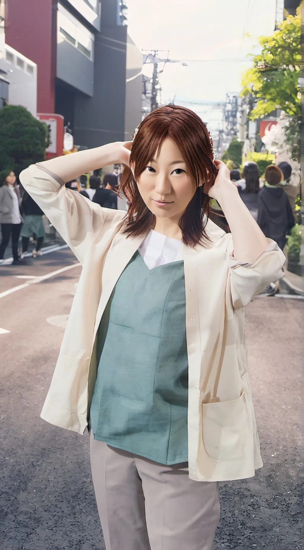 ai character: Tsubaki Asakawa  background