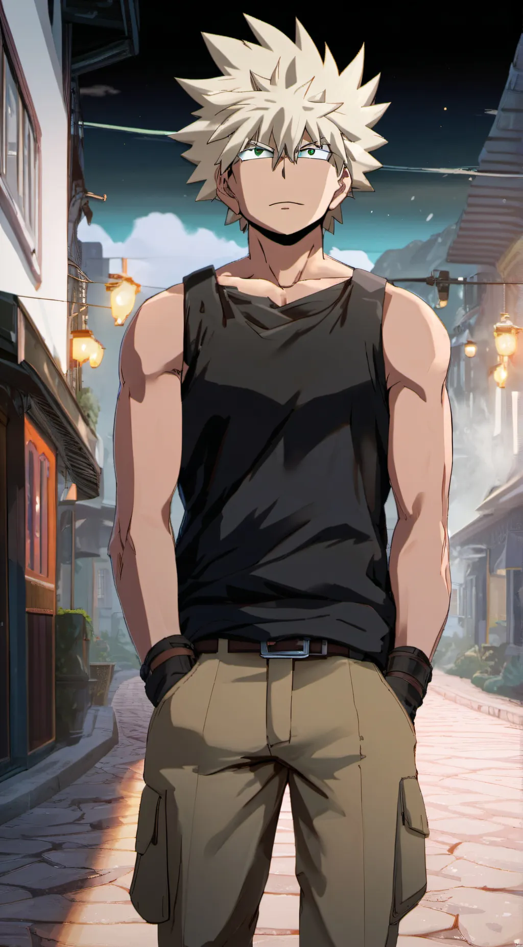 ai character: Katsuki Bakugo background