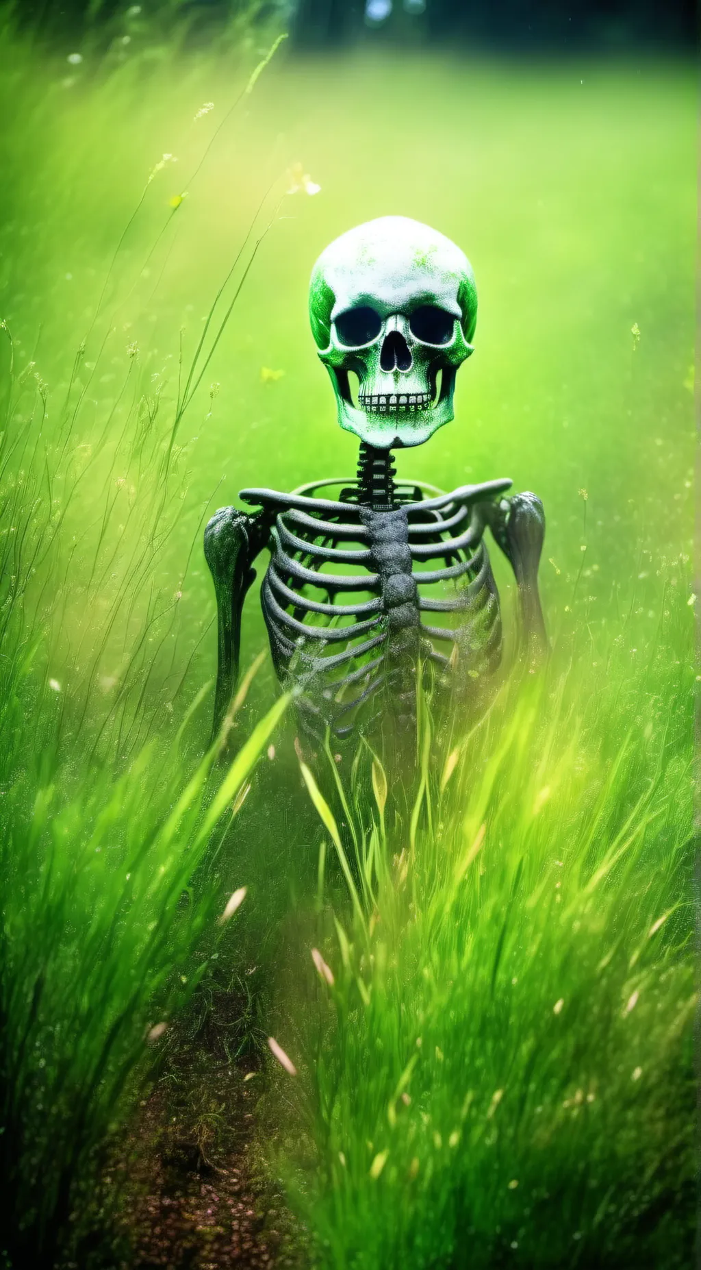 ai character: Grass background