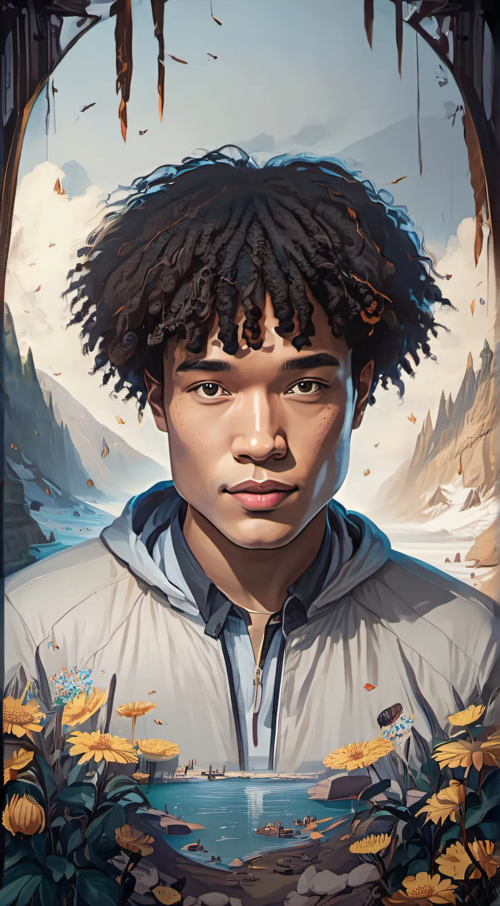 ai character: Sky jade  background