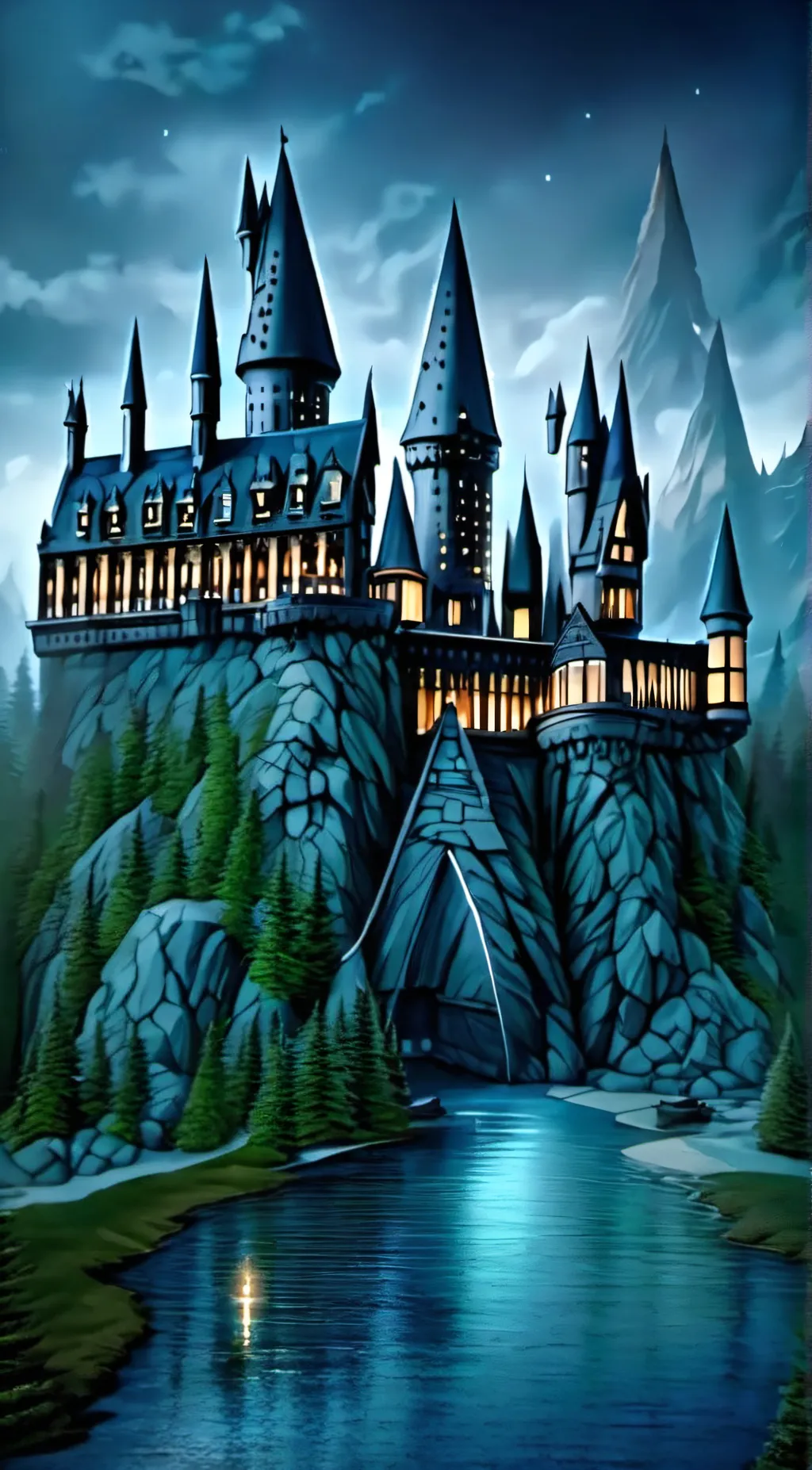 ai character: Hogwarts background